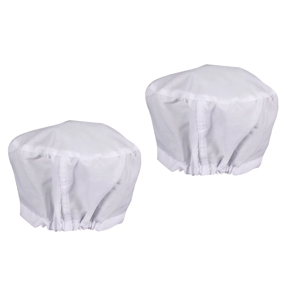 2 pièces Dorctor infirmière coton infirmière chapeau atelier travail pratique pour un usage quotidien (blanc, taille moyenne) Dorctor infirmière casquette