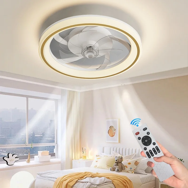 Ceiling Fan Light Living Room Bedroom Modern and Simple Home Intelligent Remote Control Restaurant LED home fan Price Reduction