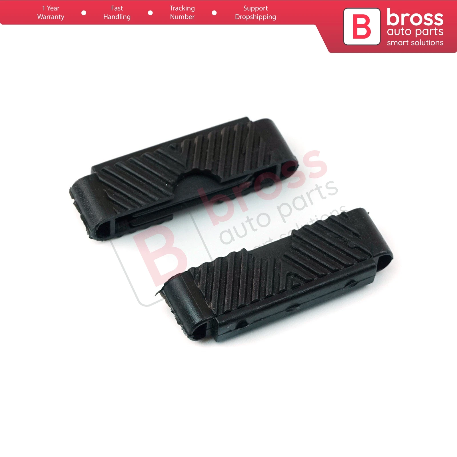 Bross Auto Parts BSR28 2 Pieces Sunroof Repair Bracket with Inner Rubber Part for Peugeot 206 307 406 407 Ship from Turkey