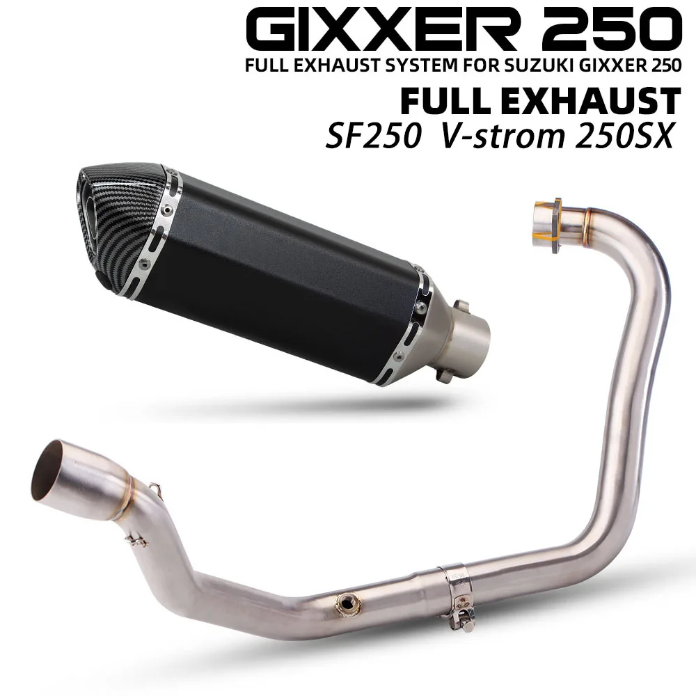 Sistema de escape completo Gixxer 250 para Suzuki Gixxer 250/SF250 V-strom 250SX Vstrom250SX, silenciador de escape para motocicleta, colector de escape.