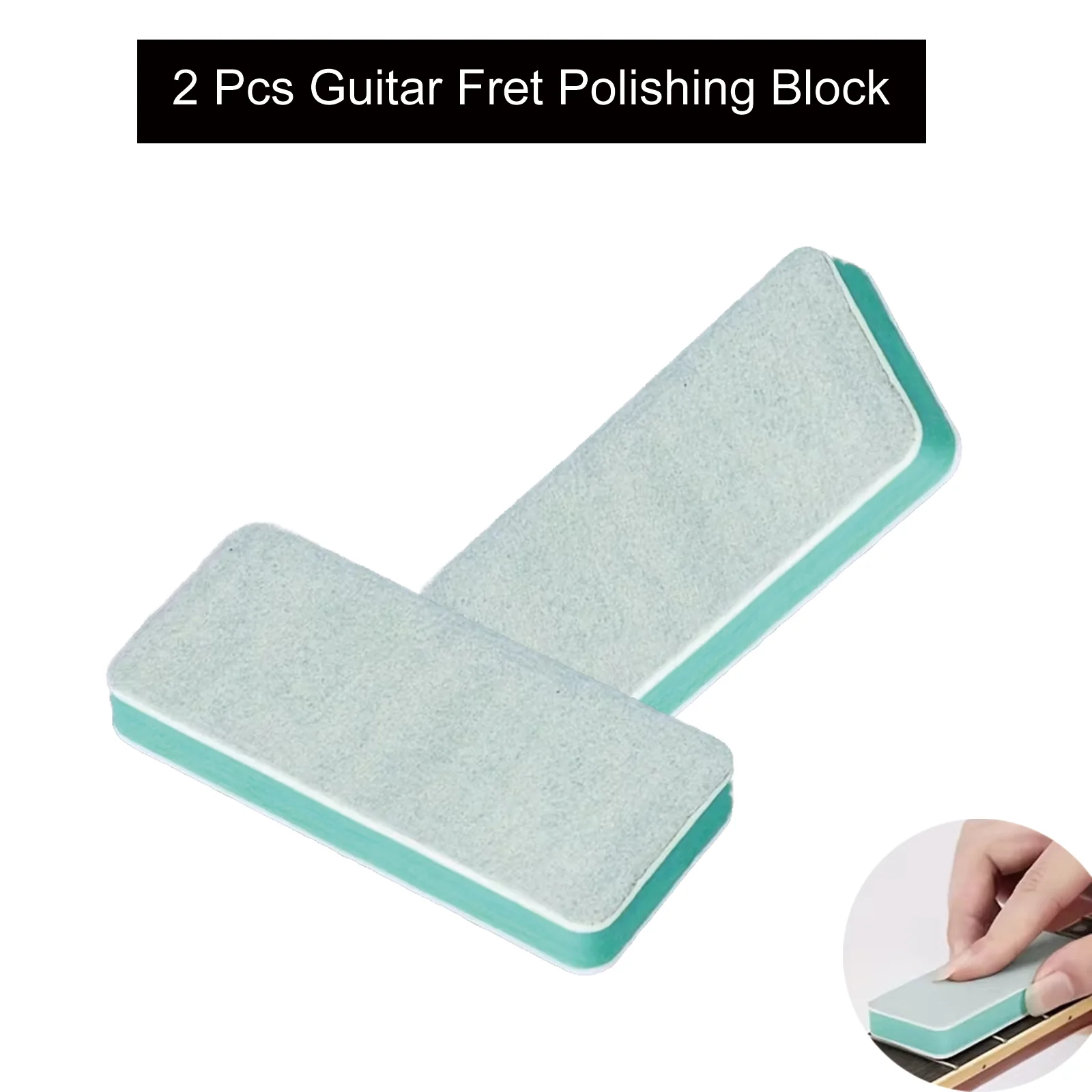 Miwayer 2/4Pcs Guitar Fret Sanding Block 1000 Grit Double Sided Polishing Tool for Cleaning & Care