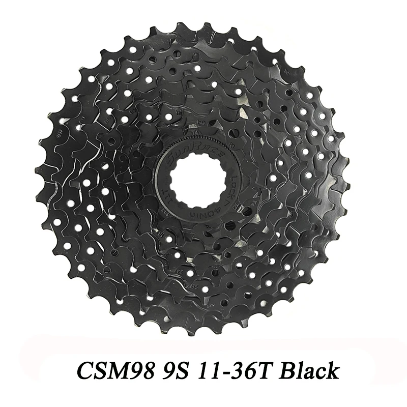 SUNRACE CSM989 9 Speed Cassette Sprocke 9V 9S 11-36T Black Silver MTB Road Bike Flywheel HG for Shimano Sram Bicycle Parts