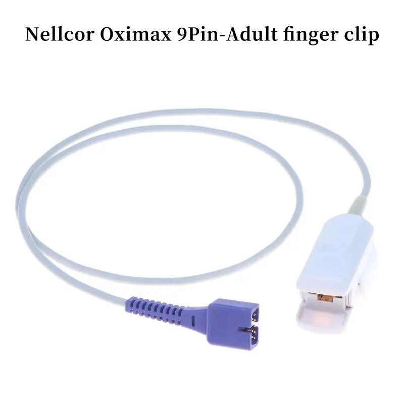 1Pcs DS100A Oximax 9Pin Reusable Adult Finger Clip SpO2 Sensor Probe Short Cable Suitable For Nellcor