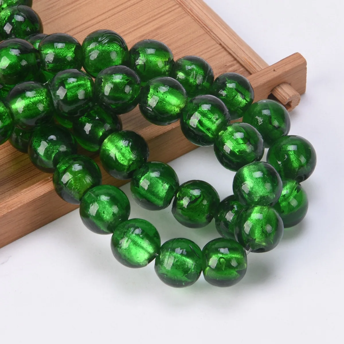 10 stücke Runde 8mm 10mm 12mm Folie Murano Glas Lose Perlen für DIY Handwerk Schmuck, Die Entdeckungen