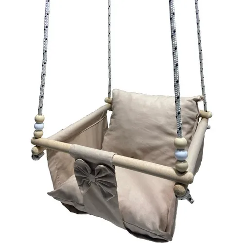 Wood Mink Color Baby Children Garden Swing Hammock Ceiling Swing Home Swing Maximum 50 Kg carrying capacity