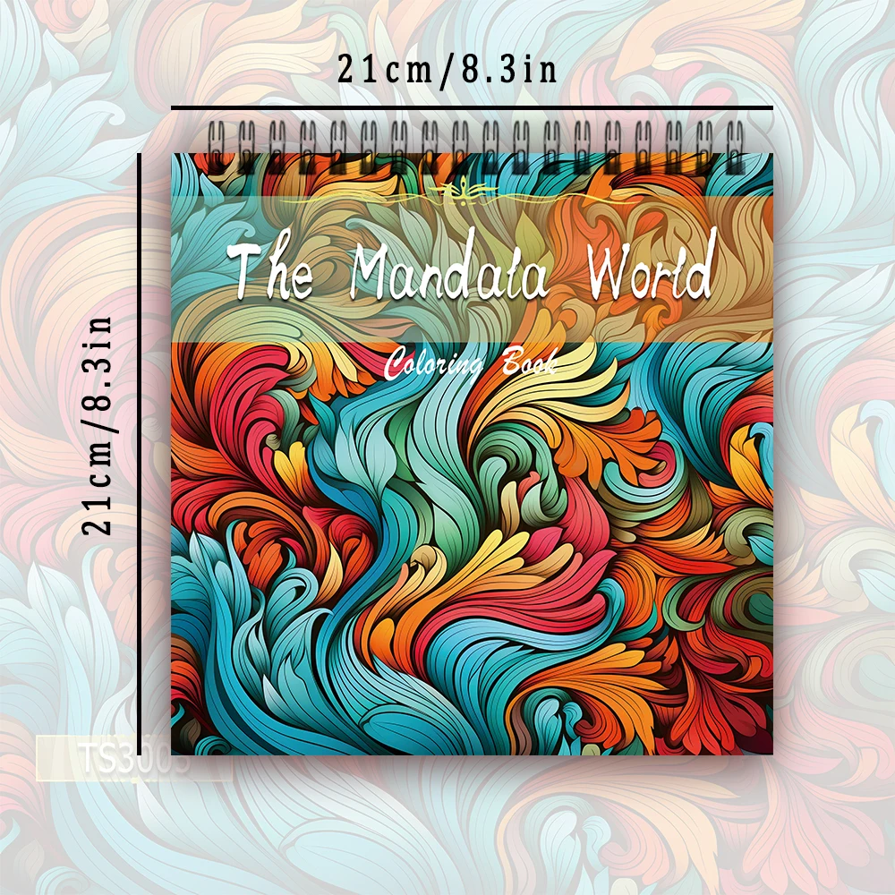 1pc, Mandala Colouring Book - 30 Sheet Adult Colouring Book, 8.3x 8.3 inches, 100gsm Thick Paper, Birthday Gift, Holiday Gift