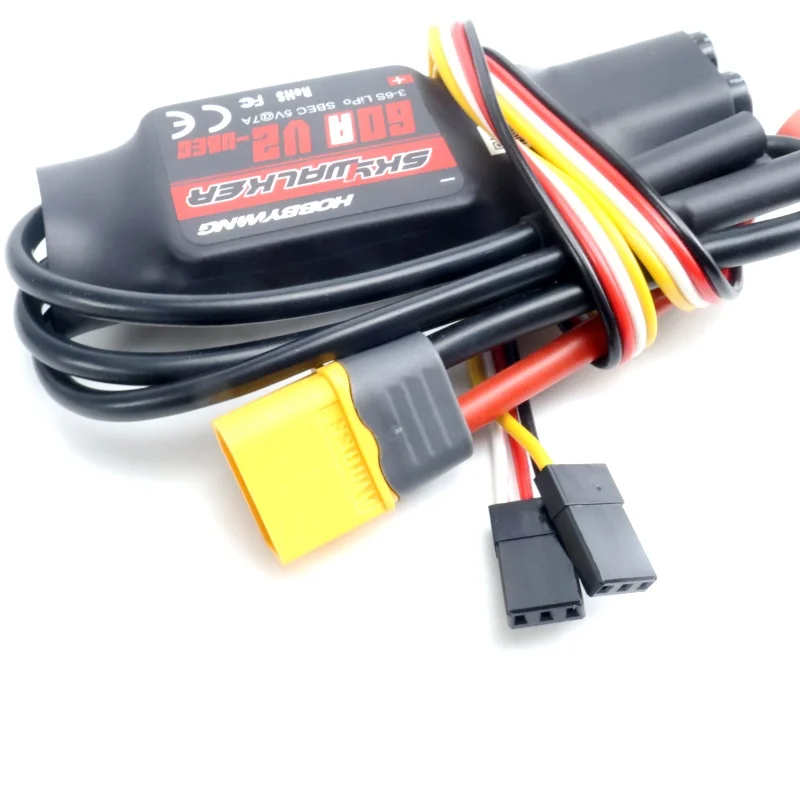 Hobbywing 60A V2 ESC 속도 조절기 RC 비행기 및 헬리콥터용 UBEC 포함