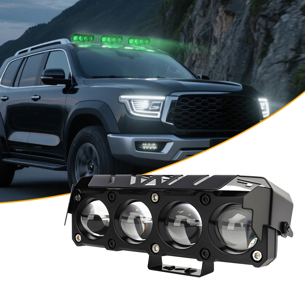 

Car Truck LED Work Light 9V-80V Headlight 30W Dual Color Spotlight RGB 3570 Chip Day Running Light for Motorcycle UTV SSV ATV