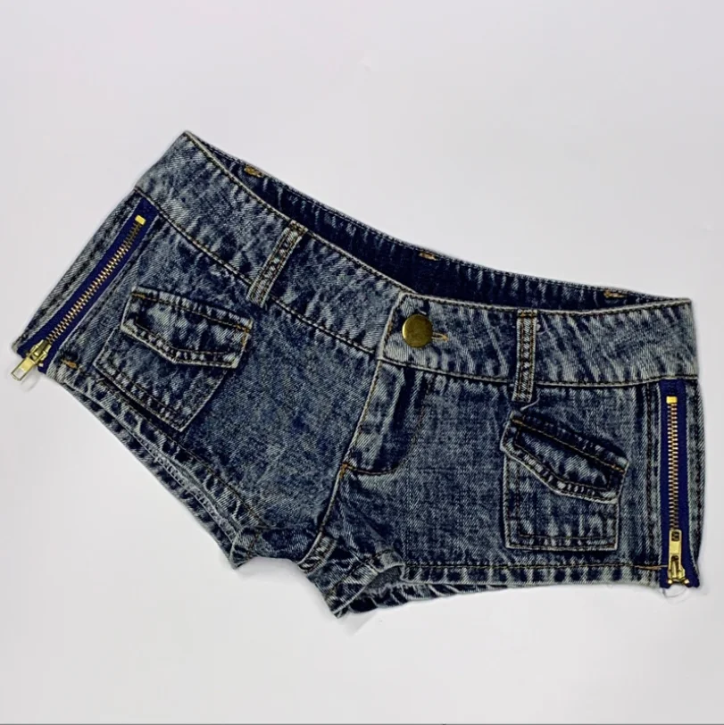 Summer Women 2000s Grunge Kpop Japanese Gyaru Low Rise Jean Shorts Slim Denim Hot Short Trashy Y2k Streetwear Harajuku p1433