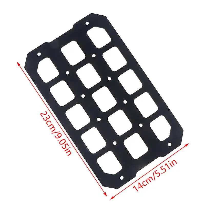 @*Aluminum Alloy Waterproof Molle Panel for Motorcycle Trunk, Universal Tactical Side Box Modular Storage Organizer view 3