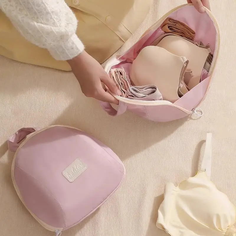 Travel Underwear Storage Bag, Made of Polyester Fiber, with a Handheld Design, Can Store Bras, Socks, and Underwear