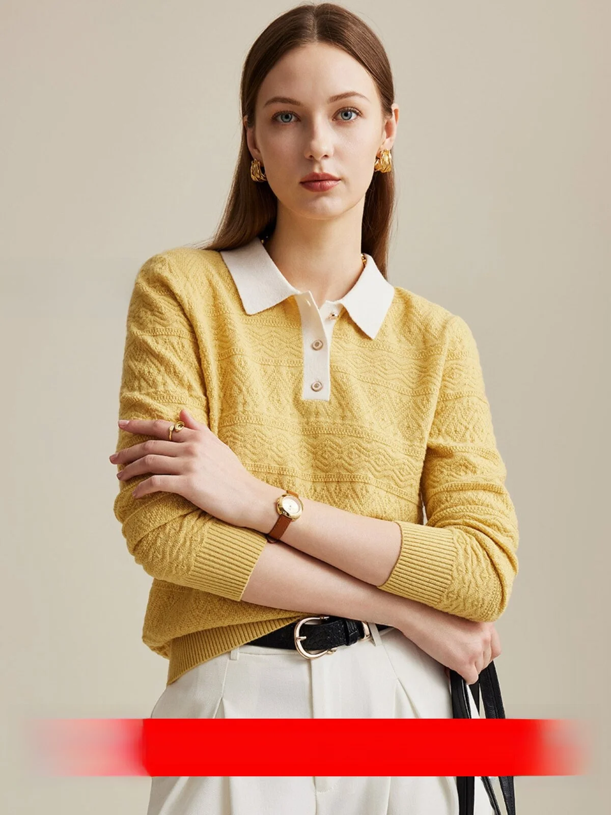 

Женский свитер Zhaojun из 100% шерсти, вязаный, с длинным рукавом, осенне-зимний, модный, с цветными блоками, прямого кроя