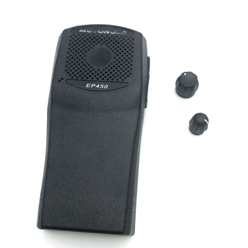 Lot 5 Set Front Panel Cover Case Housing Shell with Volume and Channel Knobs for Motorola EP450 Two Way Radio Walkie Talkie