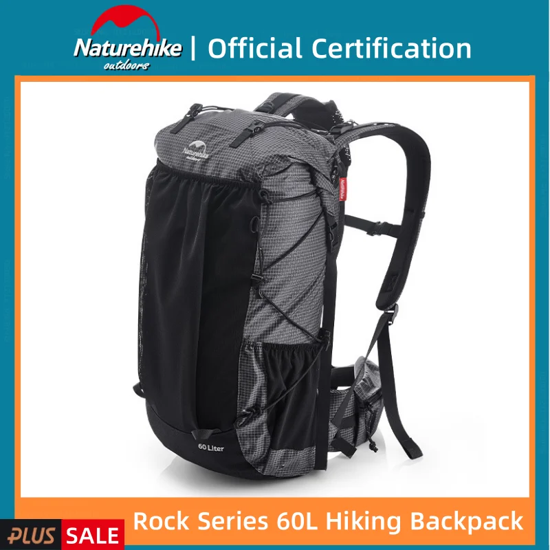 

Naturehike 60L+5L Large Capacity Professions Backpack Man 15kg Load Outdoor Camping Climbing Backpack Hiking Mountain Backpack