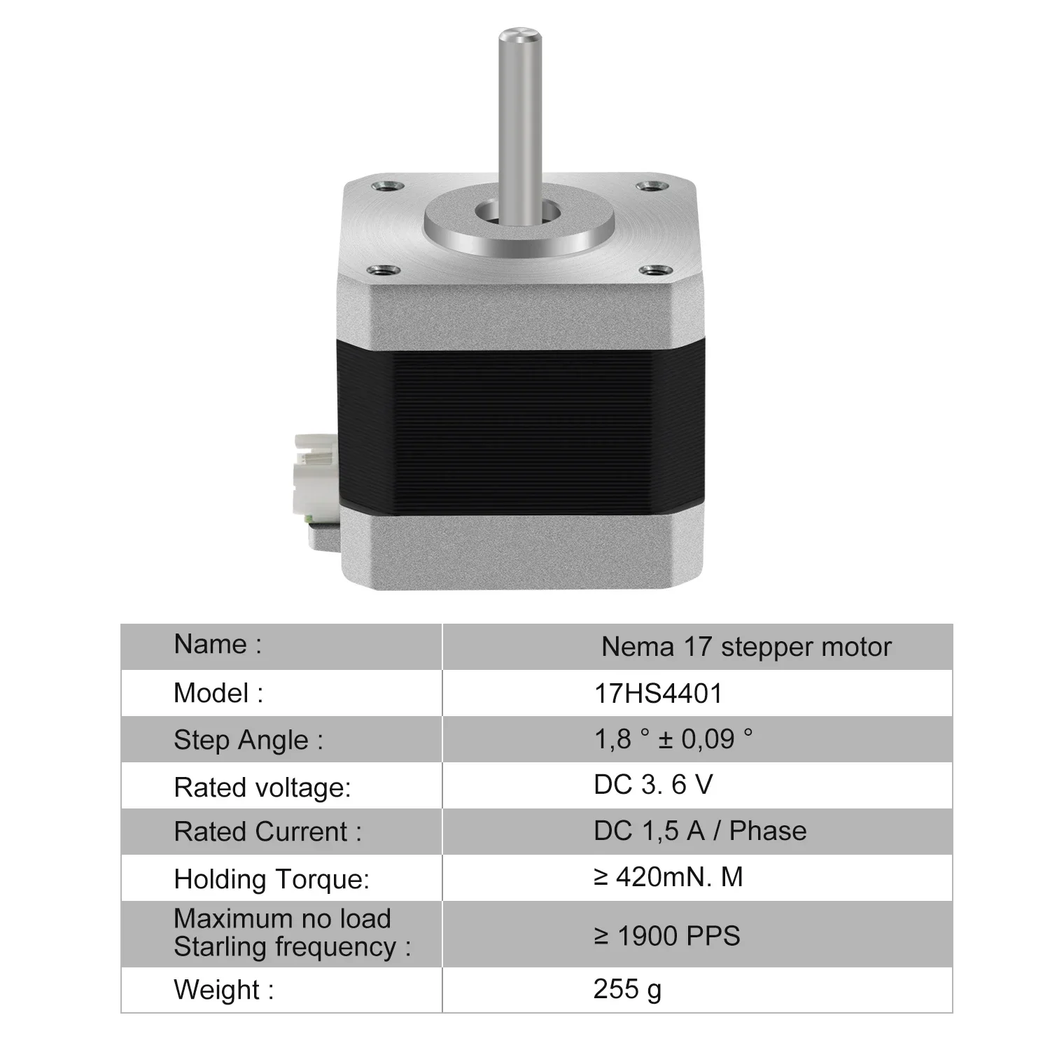 5pcs/lot (17HS4401S) 17HS4401 V5 V6 4-lead Nema17 Stepper Motor 42 motor Nema 17 42BYGH 1.5A for CNC XYZ For 3D Printer Parts