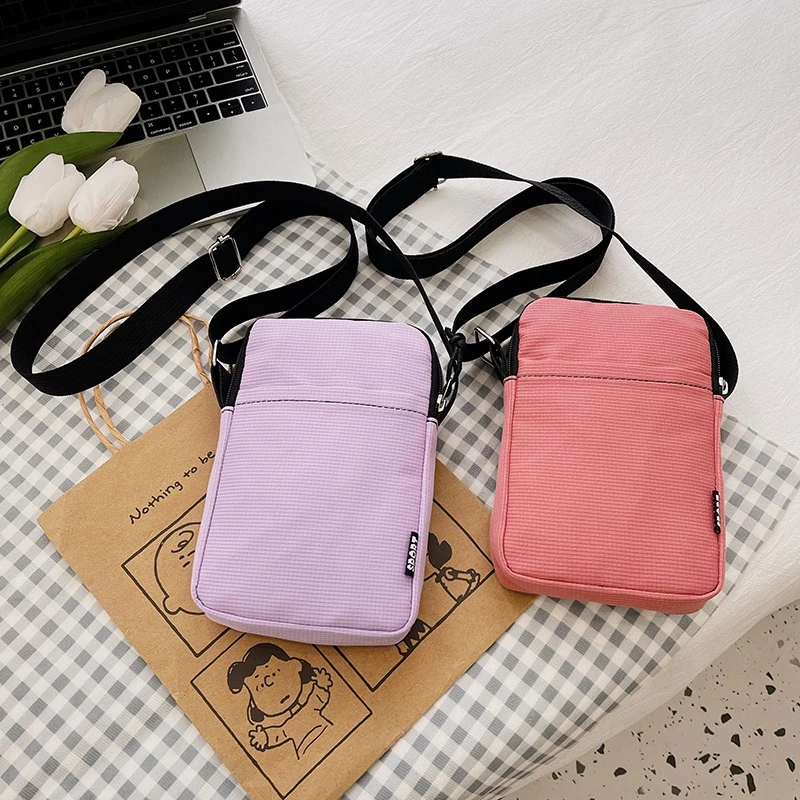 New Mobile Phone Bag Ladies Candy Color Crossbody Simple Mini Satchel Shoulder Coin Bag Vertical Handbag Women\'s Messenger Bag