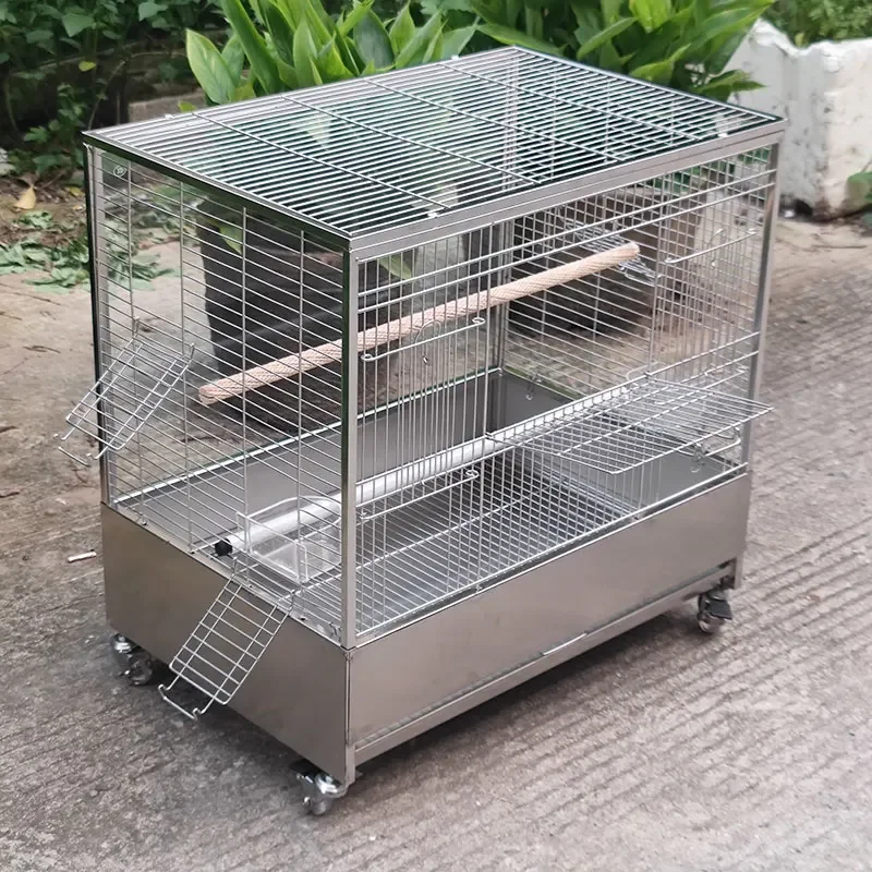 Outdoor Parakeet Bird Cage Parrot Carrying Stainless Steel Protector Bird Cage Splash Transparent Pajaros House And Garden