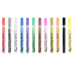 Clear Printing Acrylic Marker Color Pen Oil-based Soft Tip Marker Pen Grip Graffiti Art Paint Pen