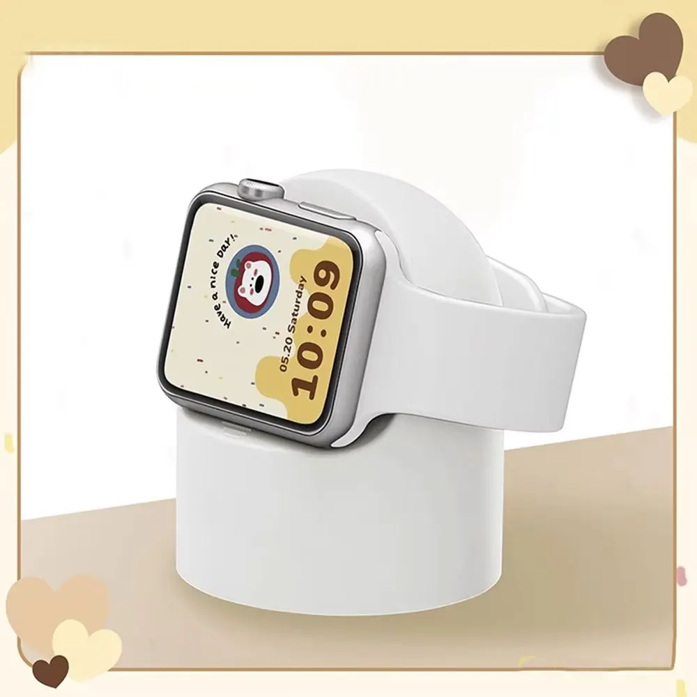 Ladeständer für Apple Watch Serie Ultra/8/SE2/7/6/SE/4/3 49 mm/45 mm/44 mm/42 mm/41 mm/40 mm/38 mm, langlebiger Silikon-Nachttischmodus
