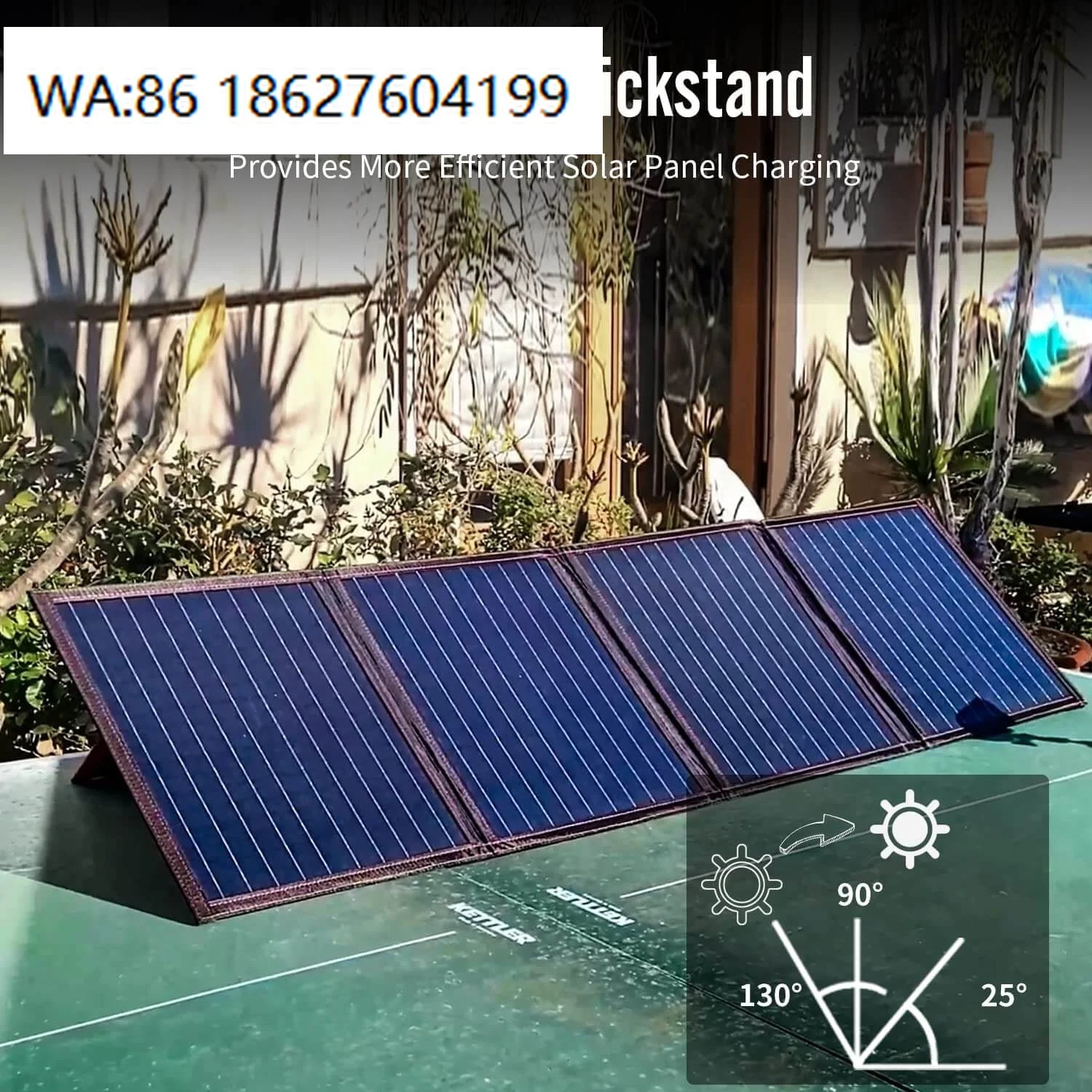 

220W Foldable Solar Panel, 19.8V Flexible Monocrystalline Module Home Camping Off Grid Power Station