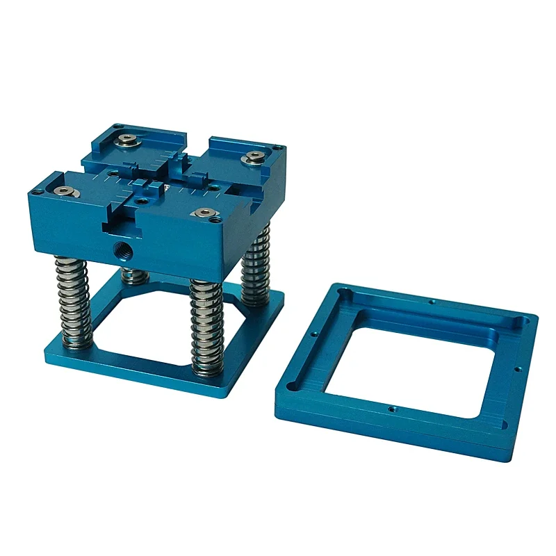 BGA Reballing Tool Kit 90MM Holder Fixture Jig with Handle 47Pcs Reballing Stencils Template Chip Rework Reballing for Repair