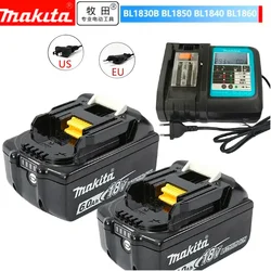 Original makita batterie bl1860 bl1850b bl1850 bl1840 bl1830 schrauben dreher batterie & ladegerät 18v ersatz elektro werkzeug batterien