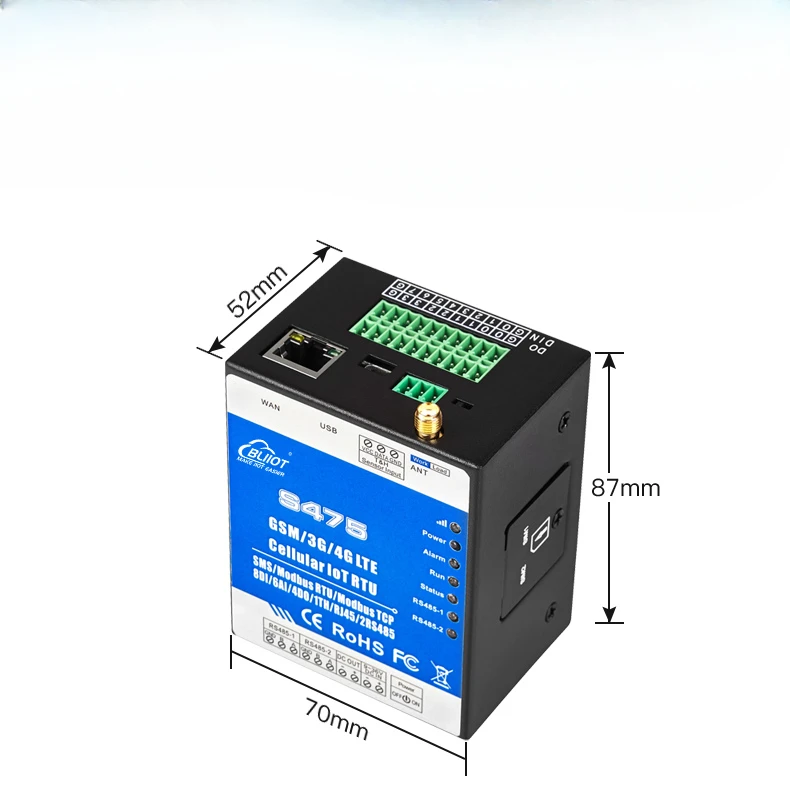 Support modbus tcp,MQTT protocol remote temperature and humidity monitoring module