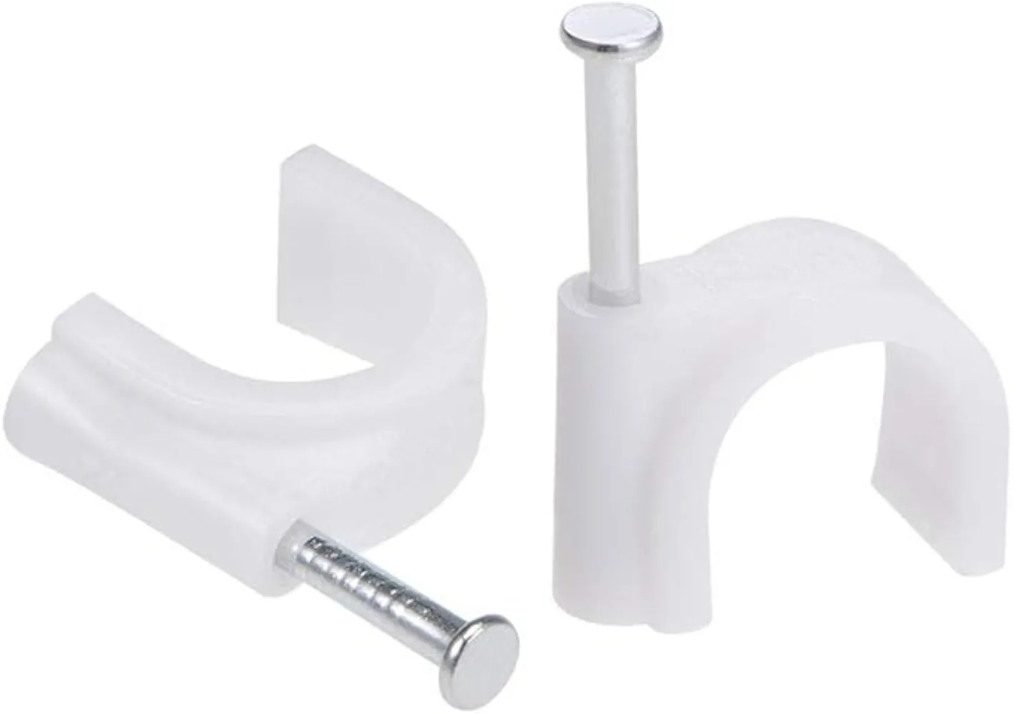 50pcs Cable Clips 4/6/8/10/12/14/16/20mm Wire Clips Nail in Clips Tacks Coaxial Nail Clamps Nails for Cords