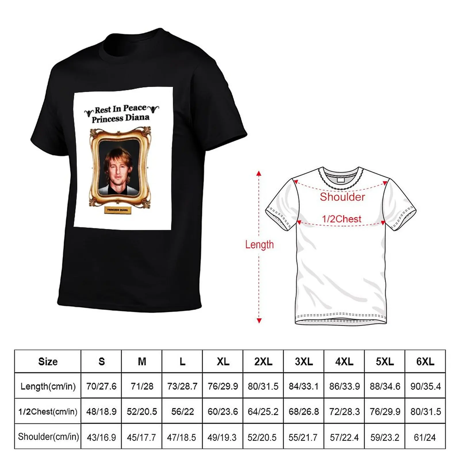 RIP Princess Diana Owen Wilson T-Shirt anime figures animal prinfor boys funny costumes Short sleeve tee men workout shirt
