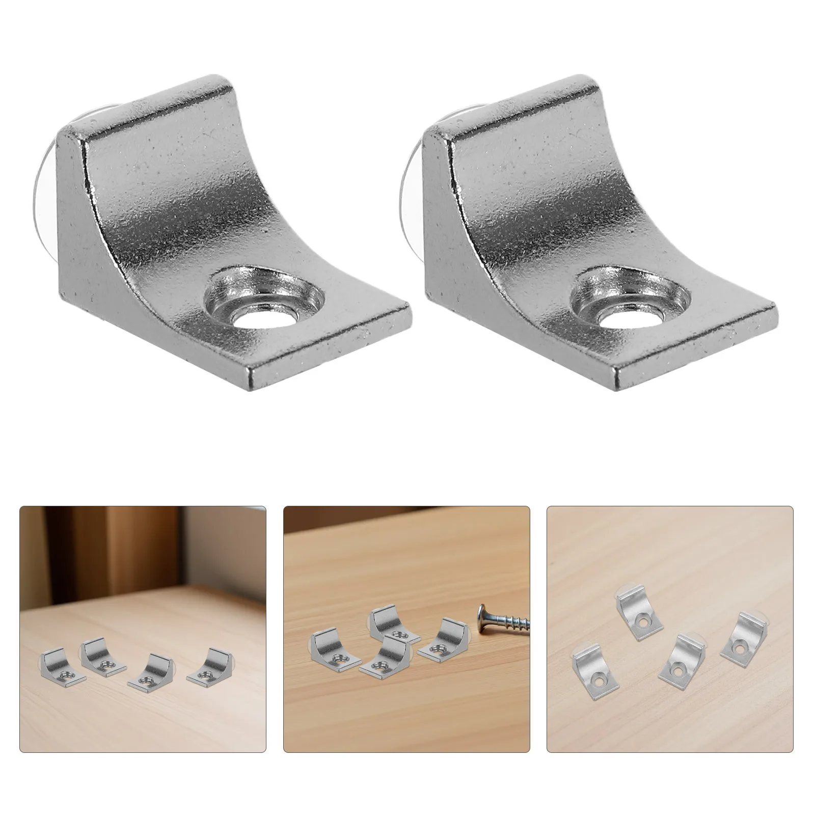 

Transparent Glass Support Bracket Durable Glass Shelf Holder Rack for Storage Display Kitchen Bathroom Office Accessories