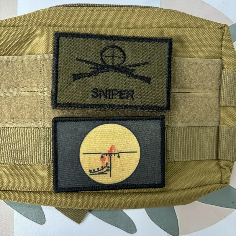 SNIPER Morale Tactical Patches Military PSO Dragonov Sniper Scope Morale Badge Army Hook&Loop Combat Applique Backpack Stickers