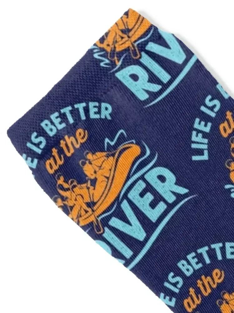 White Water Rafting Life is Better At the River Whitewater Socks set hiking golf luxe Boy Socks Women's
