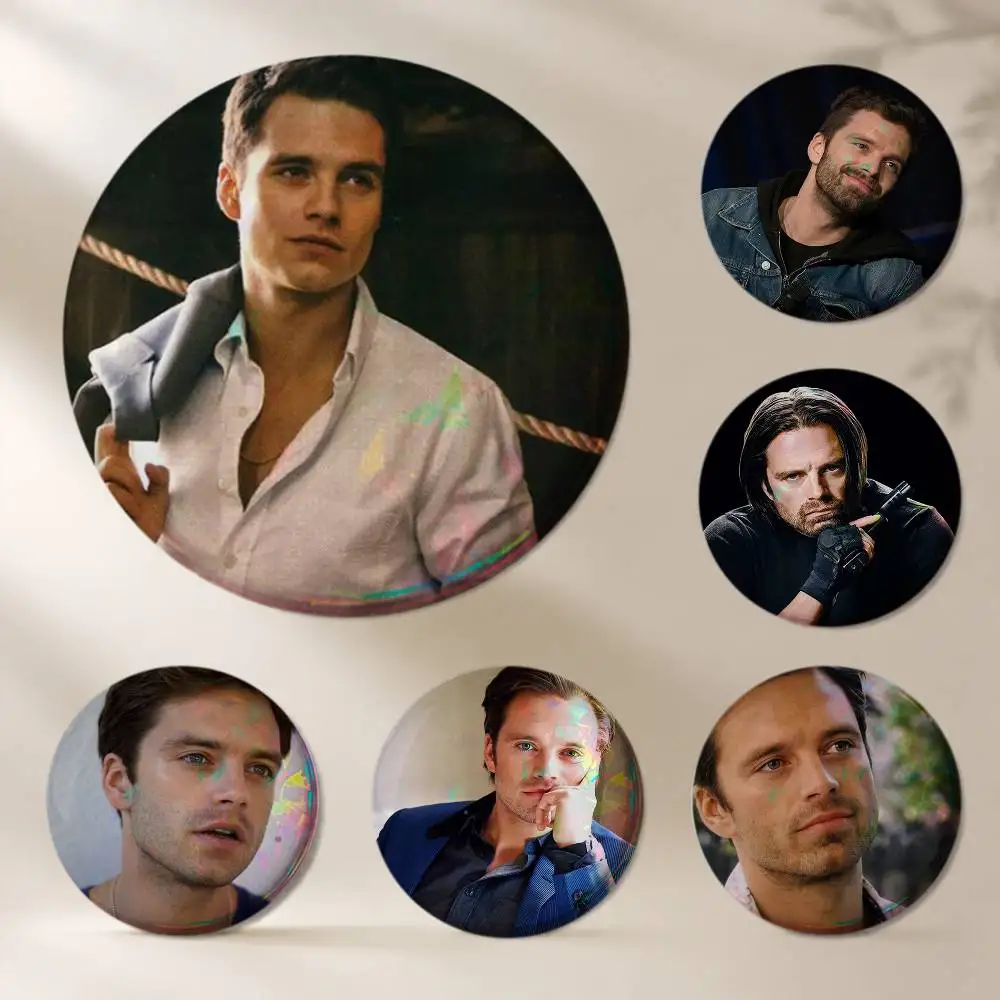 Actor S-Sebastian Stan Brooches Cartoon Badge Pins Backpack Hat Accessories Friend Gift