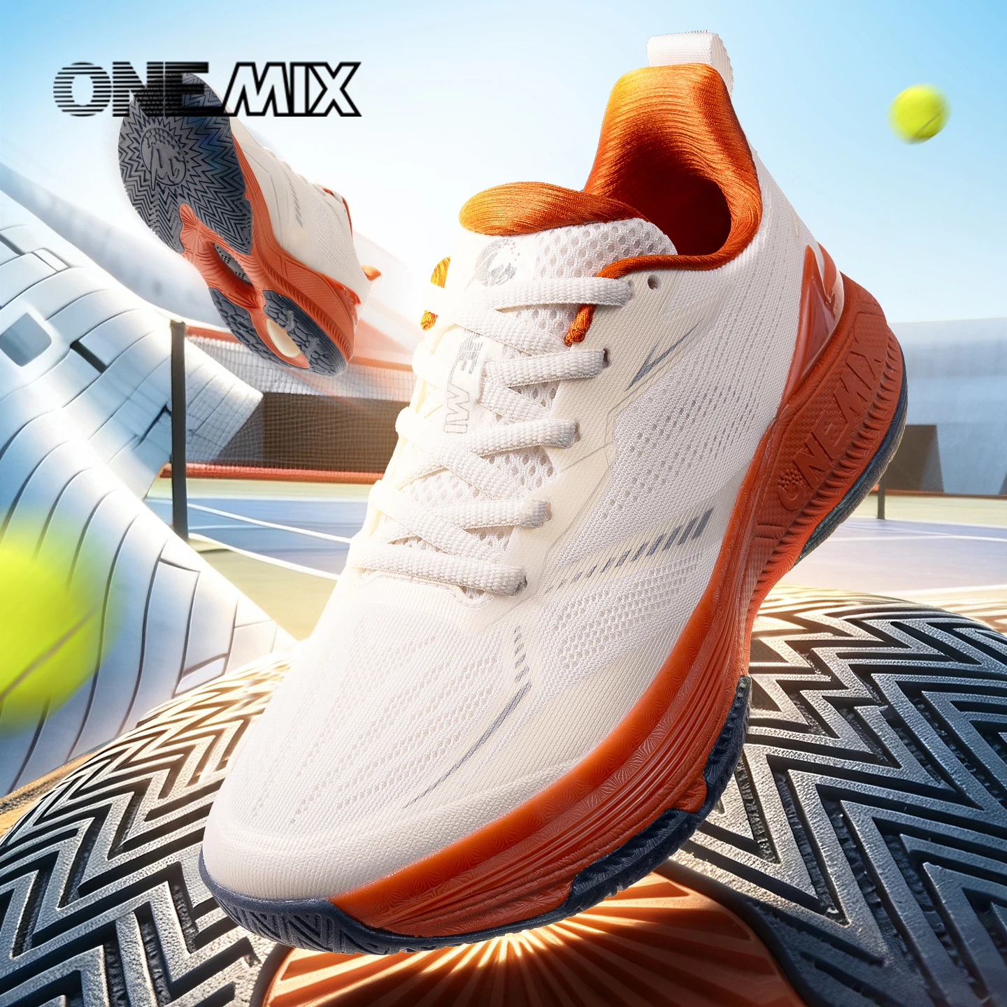 ONEMIX New Anti Slip Wear-resistant Men Tennis Shoes Shock-absorbing Comfortable Badminton Shoes Stable Grip Pickleball Shoes