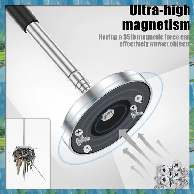 AB07 HOT 35LB Магнитная подметальная машина Телескопический инструмент для захвата Винты Детали Finder Выдвижная ручка От 8,3 до 33 дюйма Винт для захвата гвоздей