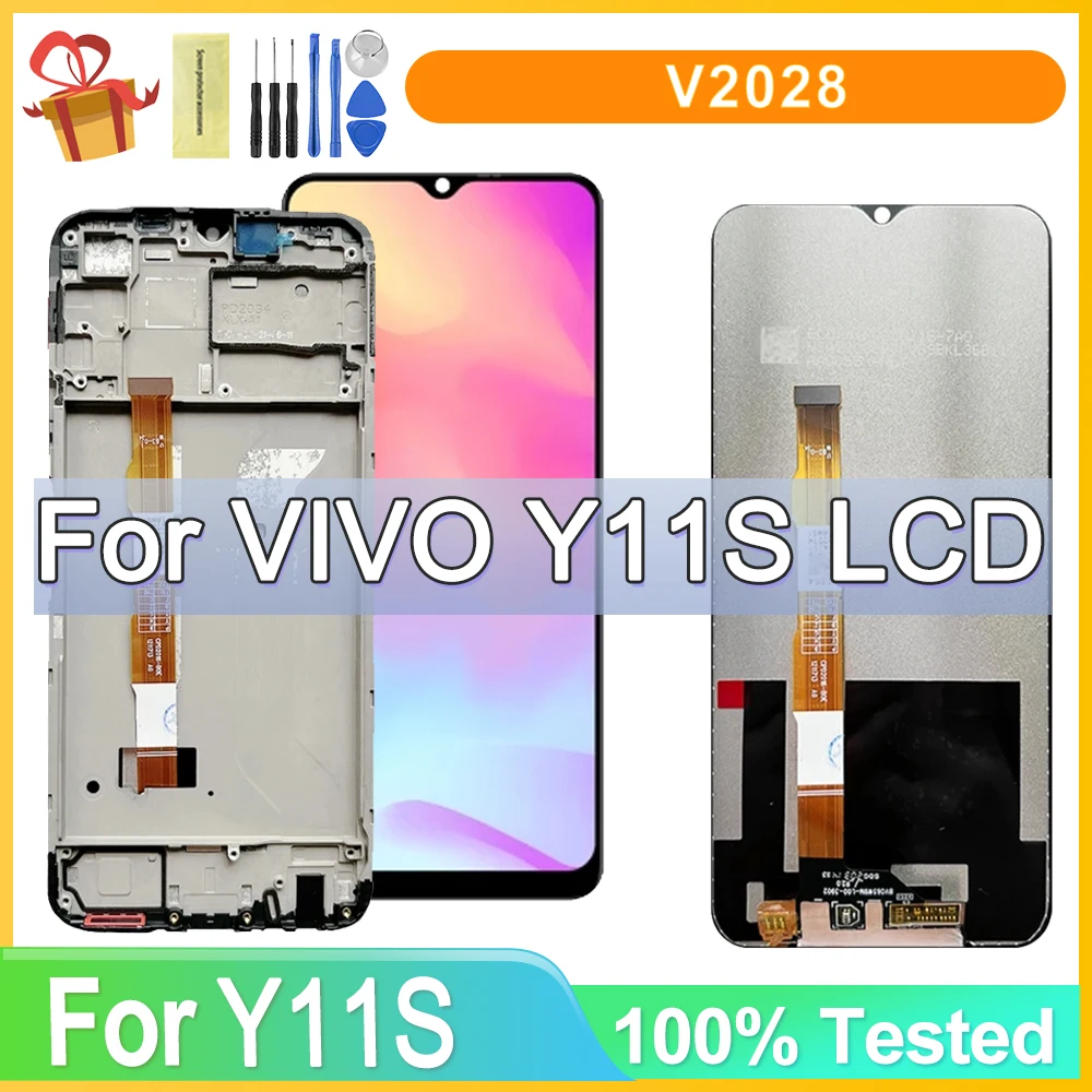 

6.51'' Display For Vivo Y11s LCD Display Touch Screen Digitizer Assembly for Vivo Y11S V2028 Display with Frame