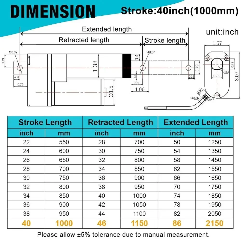 40 Inch High Speed 1.34