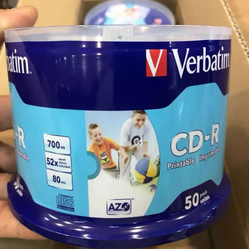 AZO CD Disc Blank Blue CD Disk Azo CDR Discs Printable 80min 700MB 48X 50Pcs/Lot