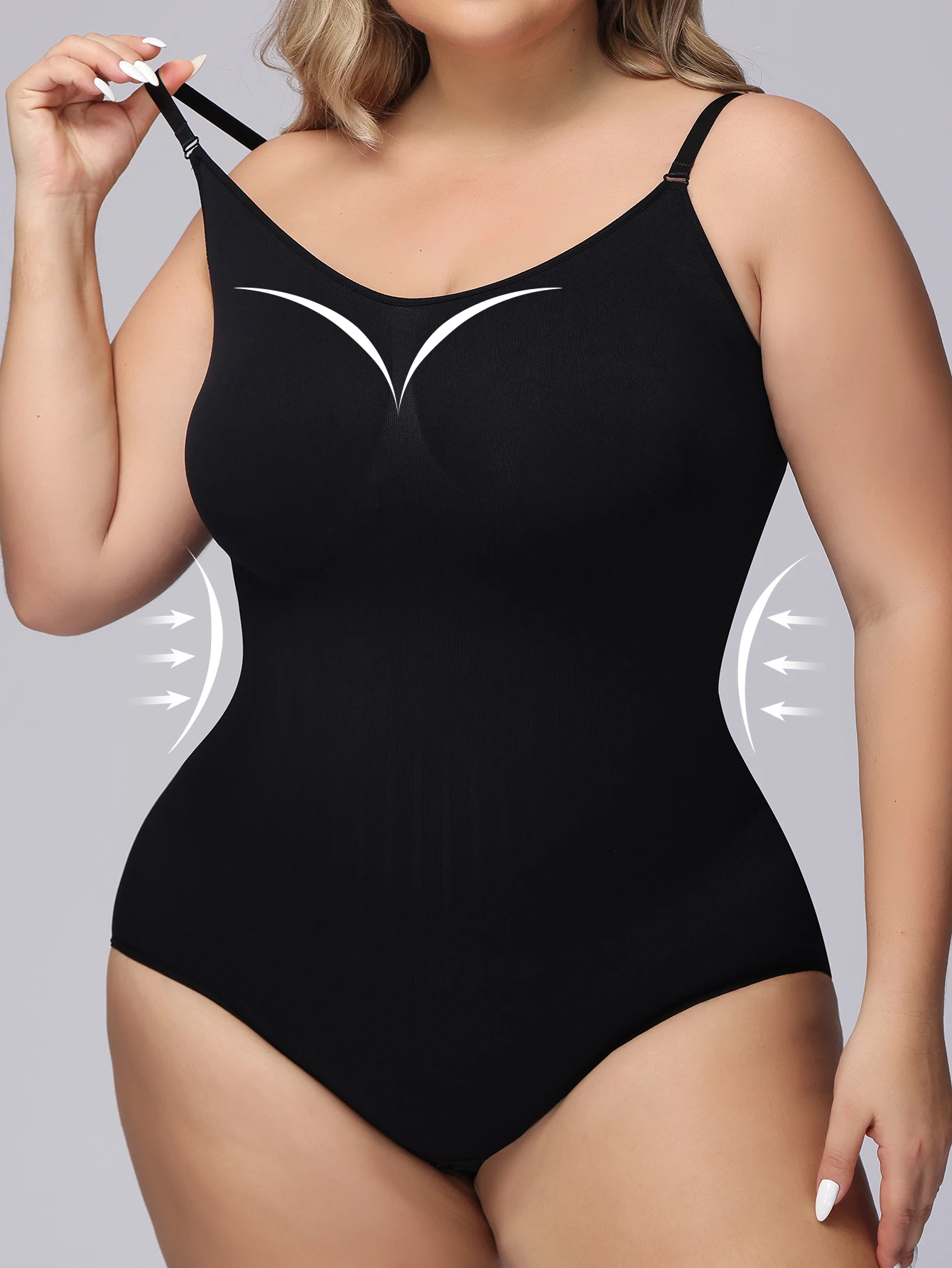 Women\'s seamless plus-size underwear hip lift, belly tuck, waist strap sexy one-piece shapewear