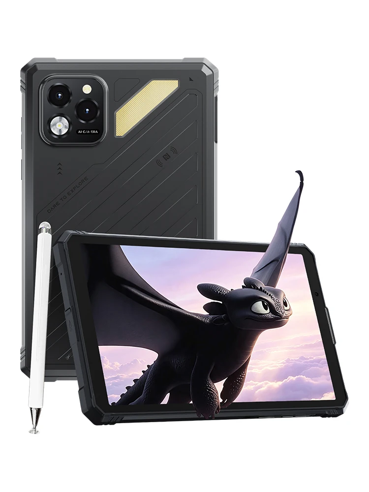 HOTWAV R11 Pro 8.7'' HD 120Hz Display Rugged Tablet 10150mAh Massive Battery 20W Fast Charging Android 16 Super Camping Light Pad 8GB RAM 256GB ROM 64MP + 16MP Camera 1080P Lightweight Tablet PC With Stylus Pen GPS WiFi OTG