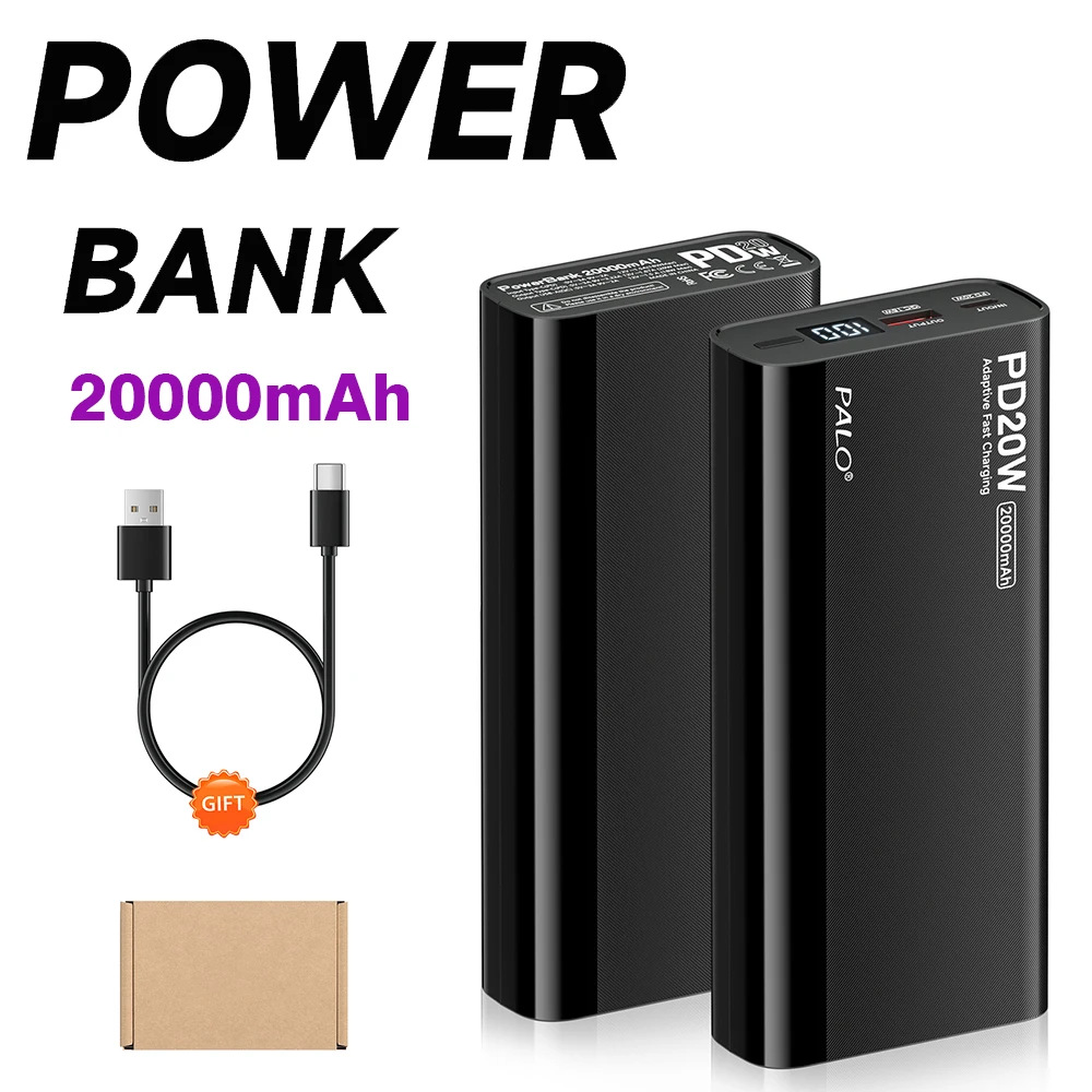 20000mAh Power Bank Super PD20W Fast Charging Battery High Capacity Li-ion Rechargeable battery For Iphone 15 14 Xiaomi Samsung