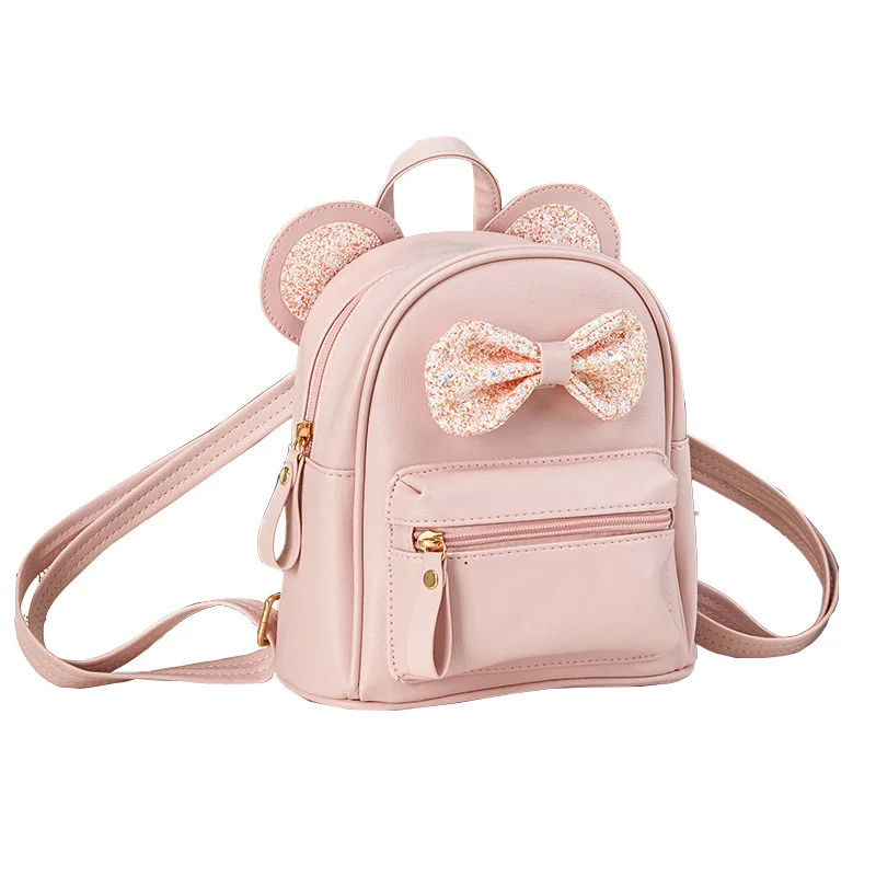 Backpack for Girls 2023 New Fashion Cute Sweet Bowknot Sequins Bling Playful Fashion All-match Korean Version Casual Bags