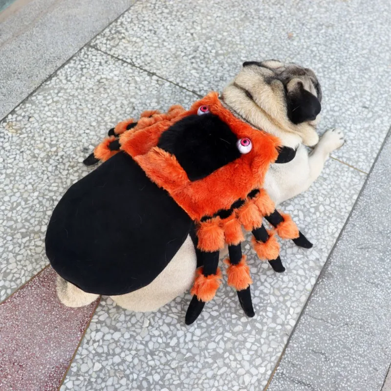 Disfraz de araña para mascotas, disfraces divertidos, suministros para disfraces de Halloween, decoración de arañas escalofriantes, fiestas de Halloween