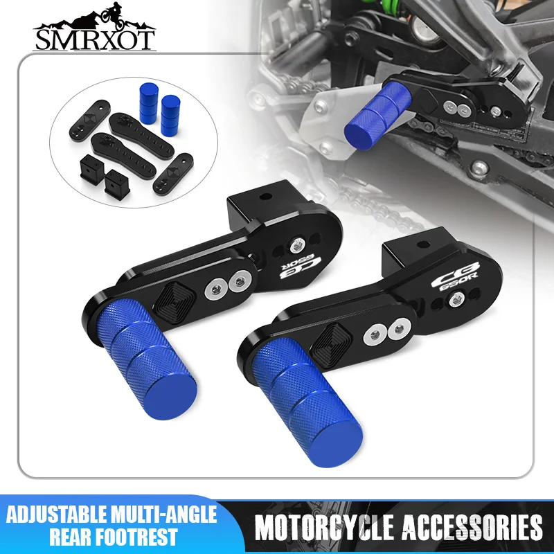 

2024 NEW Foot pegs For CB650F CBR650F CB650R CBR650R Motorcycle Adjustable Multi-Angle Telescopic Rear Pedal Footrests