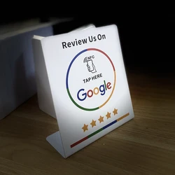 Tap Review Standup Sign Review us on Google NFC Stand Display