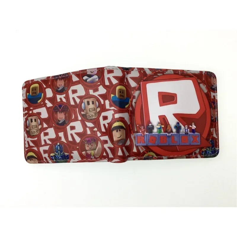 ROBLOX Creative Peripheral Cartoon Merchandise Short Wallet Anime PU Leather Printed Coin Purse Decorative Daily Necessitie