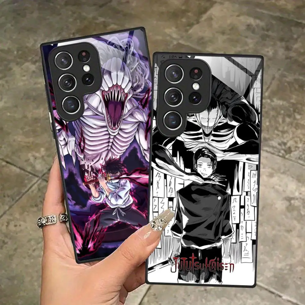

Чехол для телефона Jujutsu Kaisen Yuta Okkotsu для Samsung Galaxy A56 55 54 53 52 51 36 35 34 23 16 15 5G, стеклянный чехол, роскошные мобильные телефоны