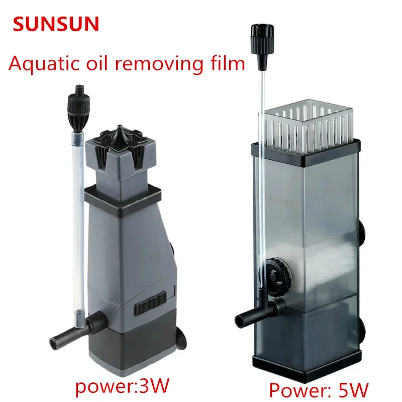 SUNSUN Aquarium Oil Film Processor Surface Skimmer to film remove water Protein Skimmer pump for fish tank water Filter pump