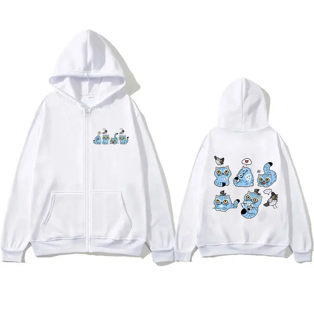 

Movie KPop Demon Hunters Zipper Hoodie Cute Derpy Tiger Graphic Jacket Men Women Clothing Casual Fleece Cotton Zip Up Hoodies