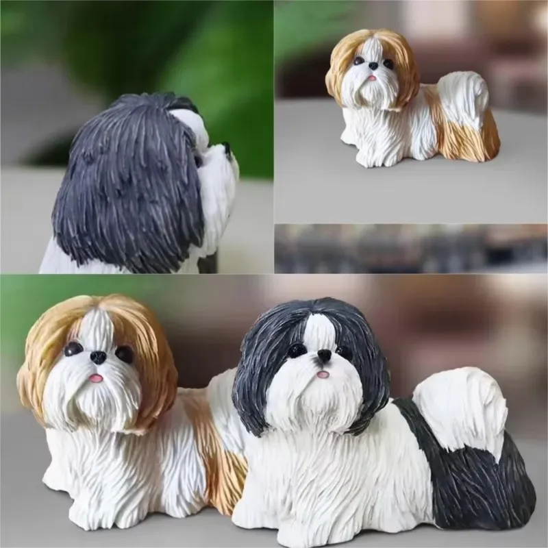 

1/6 Scale Cute Shih Tzu Pet Simulation Puppy Model for 12 Inch Handcraft Toy Action Figures